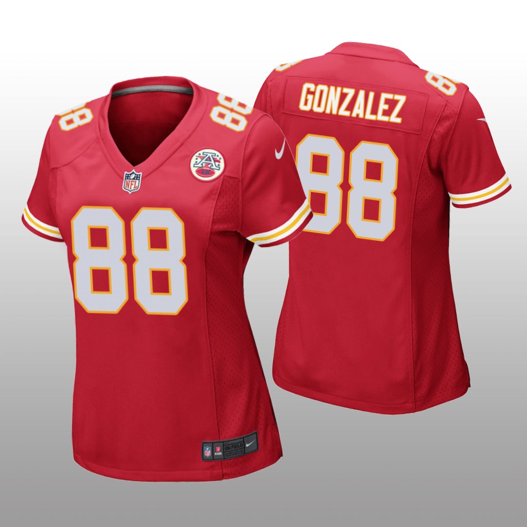 Kansas City Chiefs #88 Red Tony Gonzalez Game Jersey - Women's