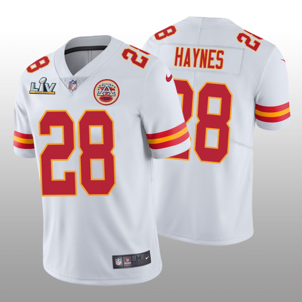 Kansas City Chiefs Abner Haynes White Vapor Limited Jersey Super Bowl LV - Men's
