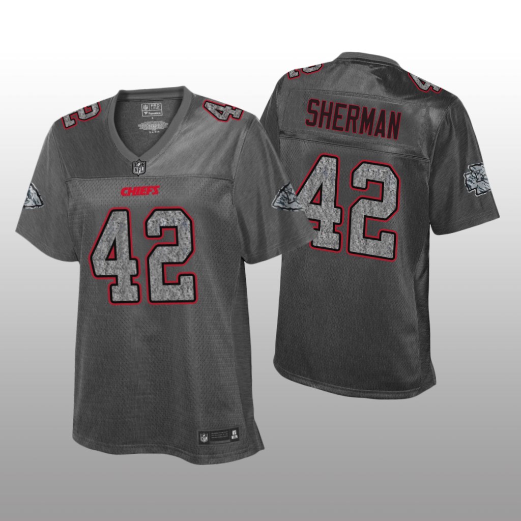 Kansas City Chiefs Anthony Sherman Heather Charcoal Jersey Static Fashion - Women's