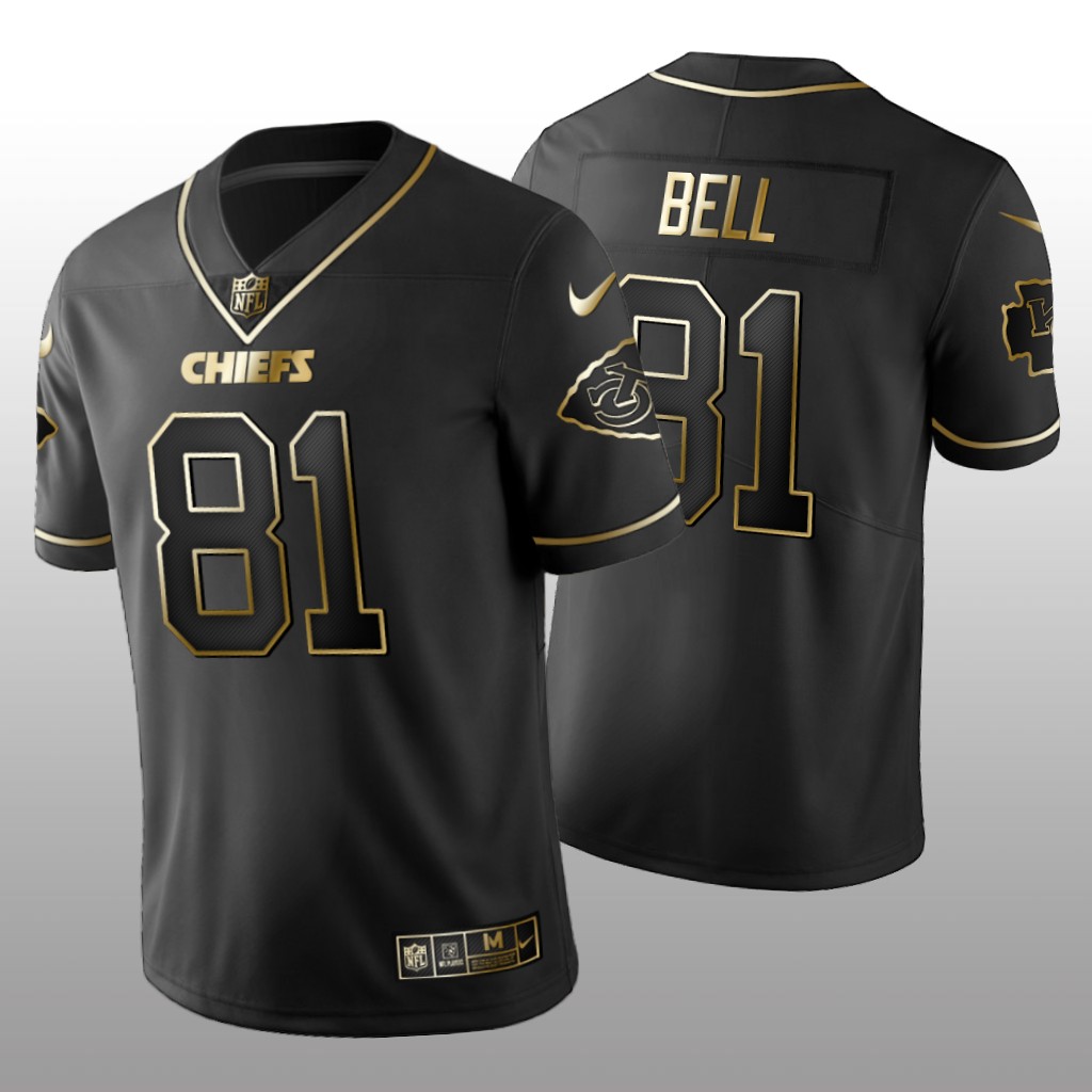 Kansas City Chiefs Blake Bell Black Jersey Golden Edition Men's