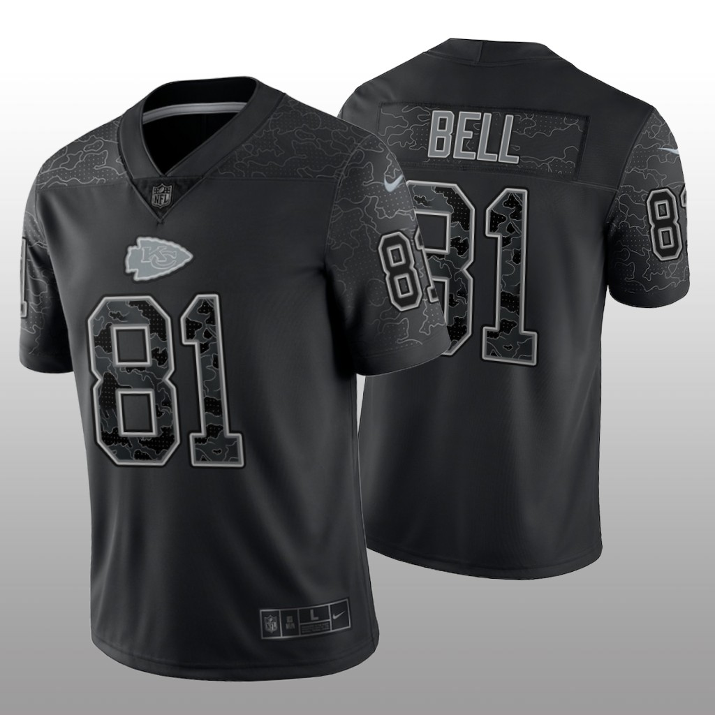 Kansas City Chiefs Blake Bell Black Jersey Reflective Limited  - Men's
