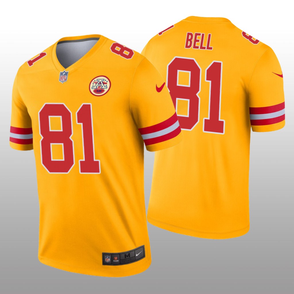 Kansas City Chiefs Blake Bell Gold Jersey Inverted Legend - Men's