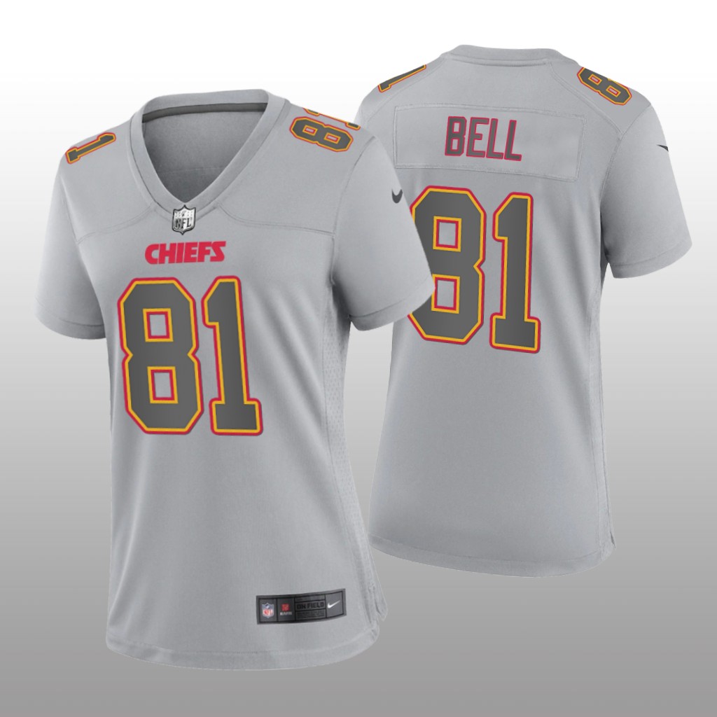 Kansas City Chiefs Blake Bell Gray Jersey Atmosphere Fashion Game - Women's