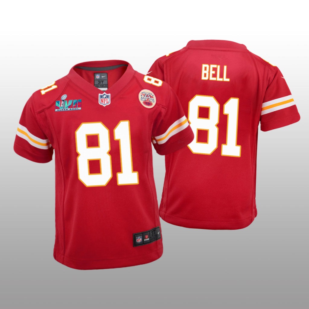 Kansas City Chiefs Blake Bell Red Game Jersey Super Bowl LVII - Youth