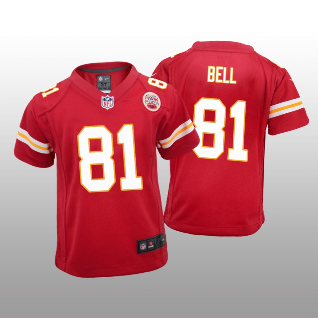 Kansas City Chiefs Blake Bell Red Jersey Game - Youth