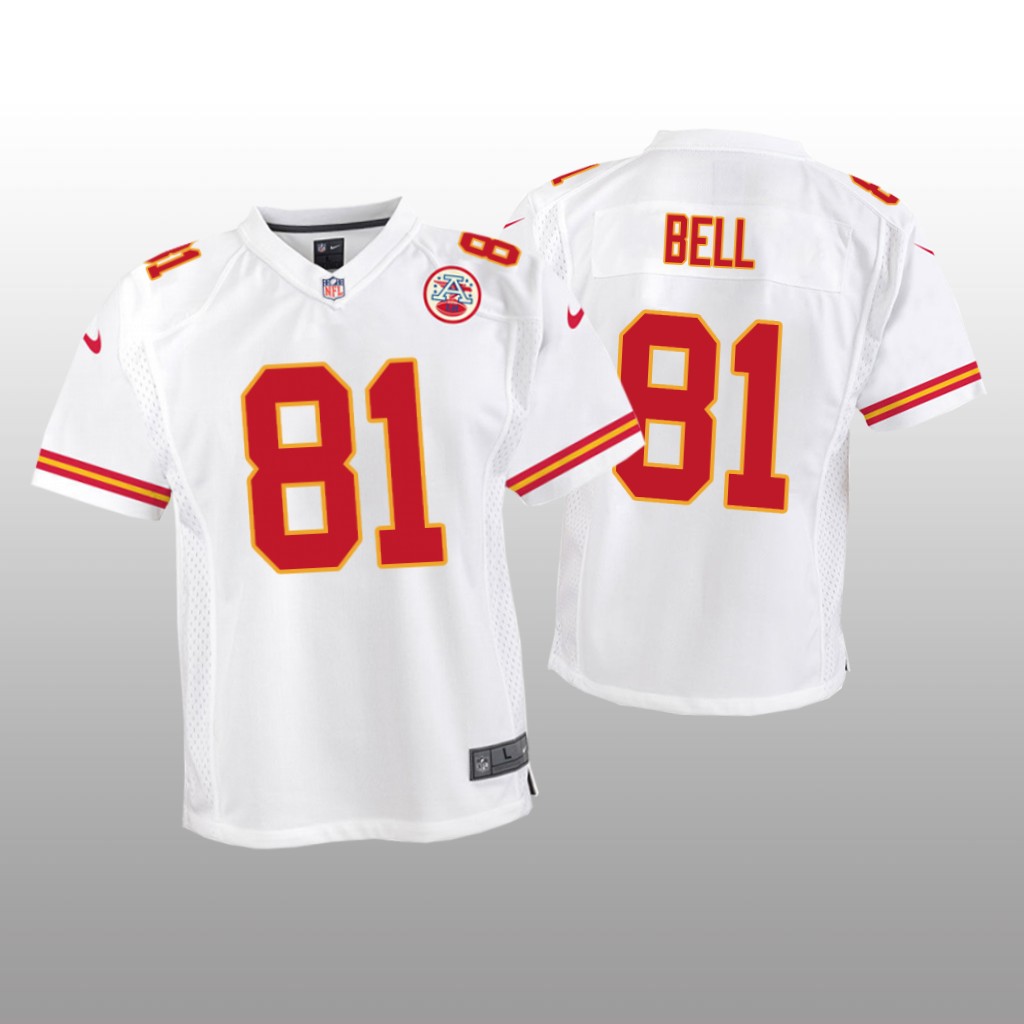 Kansas City Chiefs Blake Bell White Jersey Game - Youth