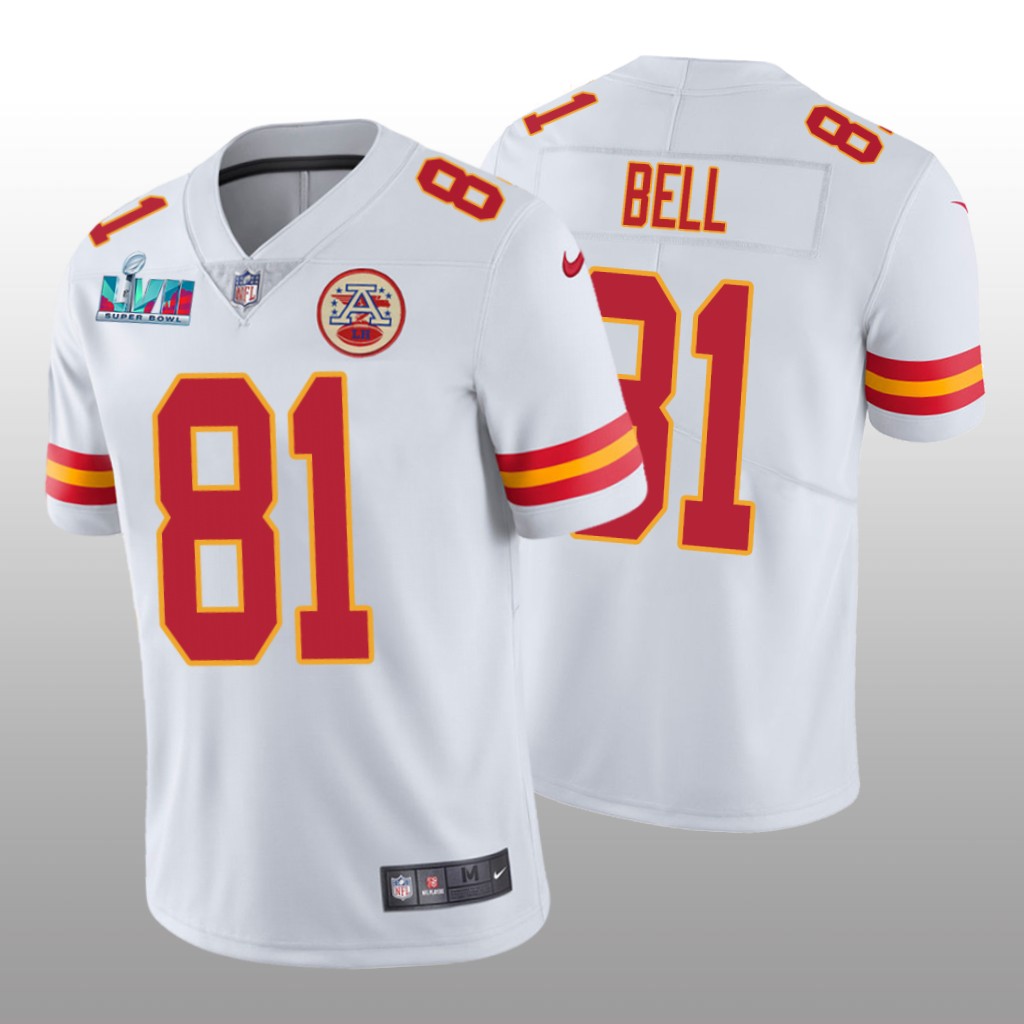 Kansas City Chiefs Blake Bell White Vapor Limited Jersey Super Bowl LVII - Men's