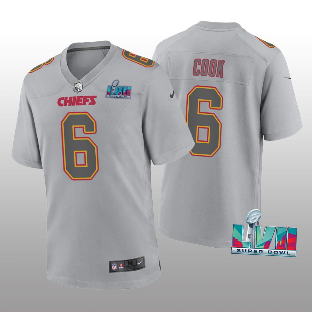 Kansas City Chiefs Bryan Cook Gray Atmosphere Jersey Super Bowl LVII - Men's