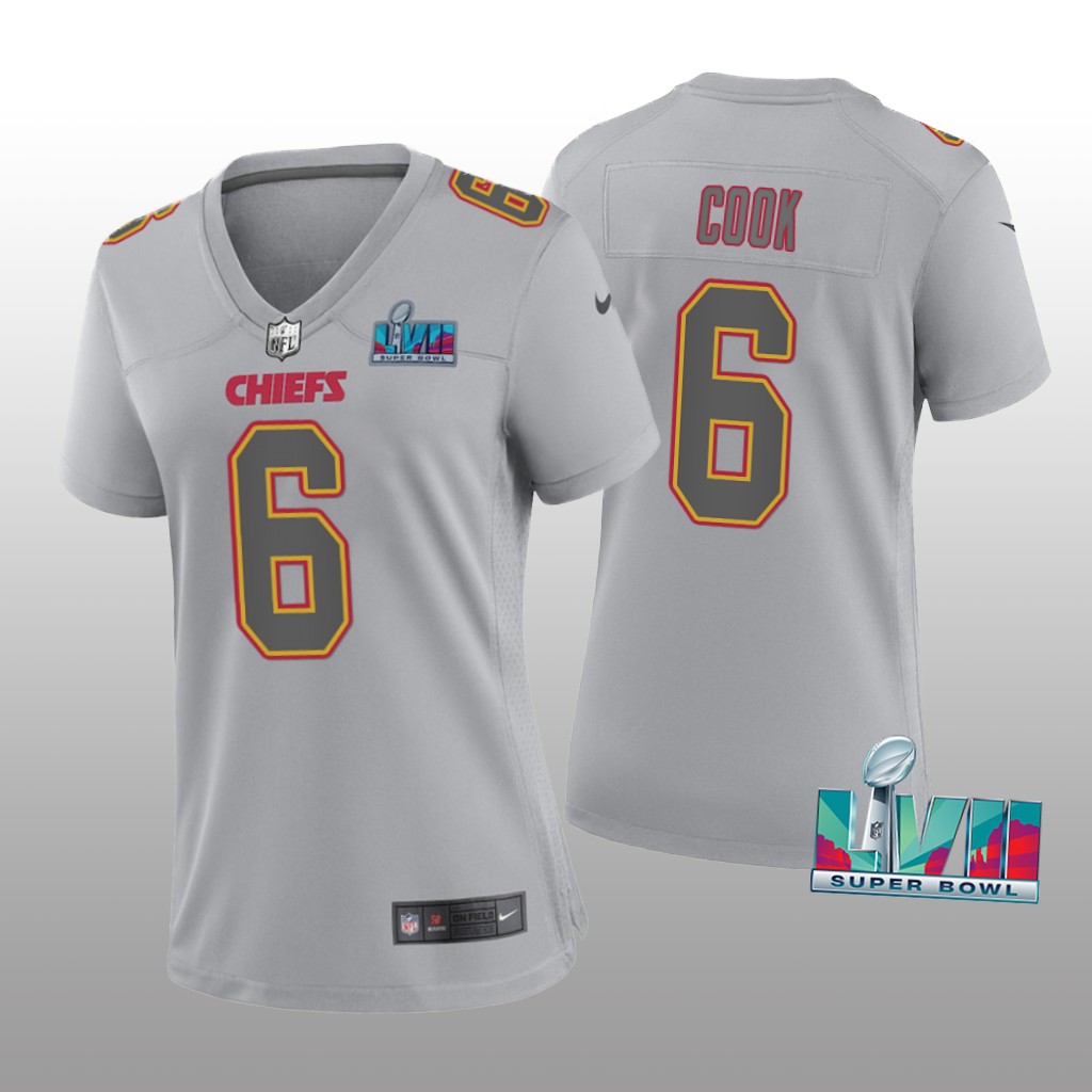 Kansas City Chiefs Bryan Cook Gray Atmosphere Jersey Super Bowl LVII - Women's