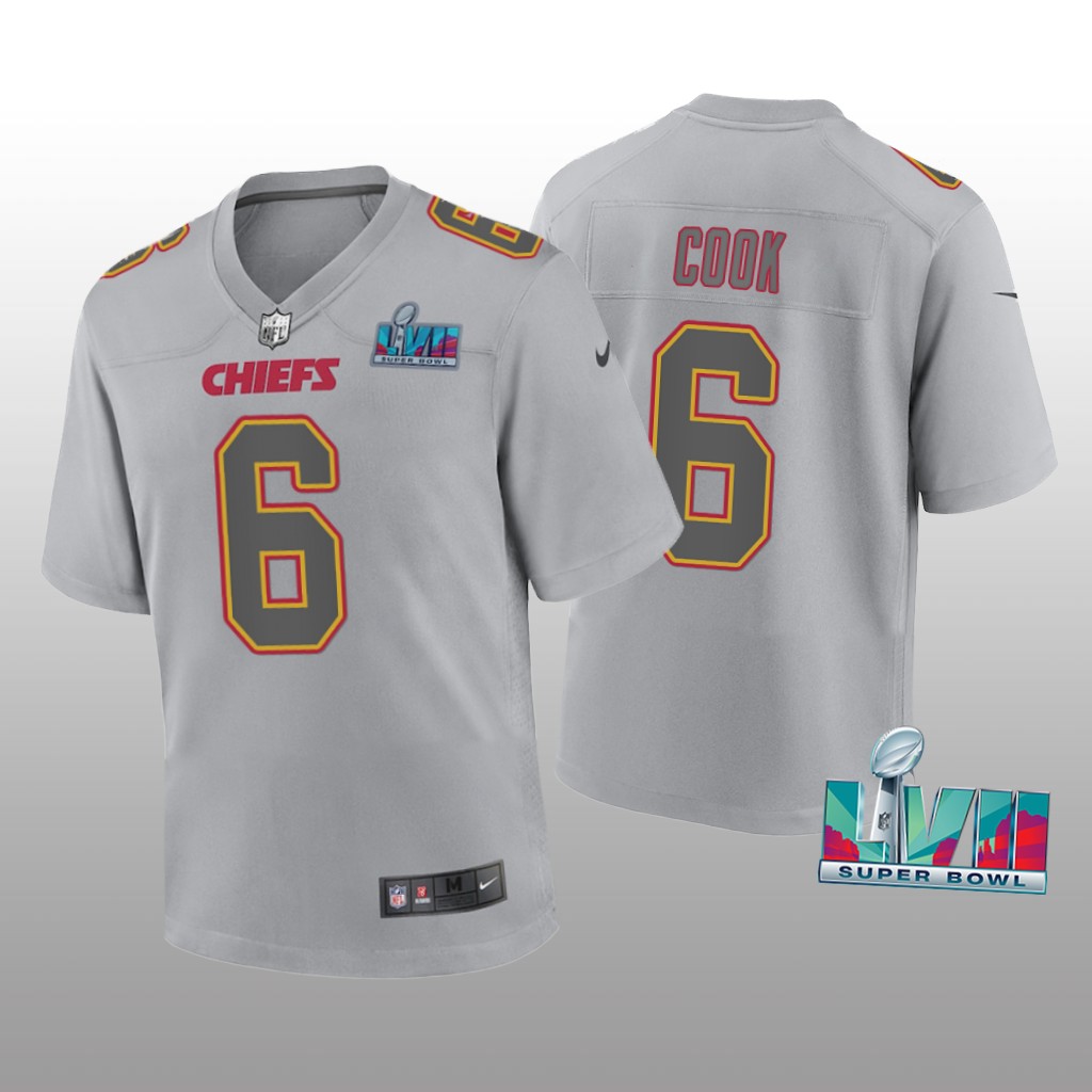 Kansas City Chiefs Bryan Cook Gray Atmosphere Jersey Super Bowl LVII - Youth