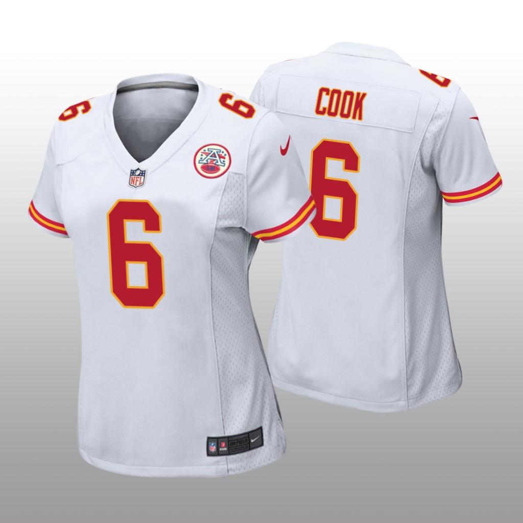 Kansas City Chiefs Bryan Cook White Jersey Game - Women's