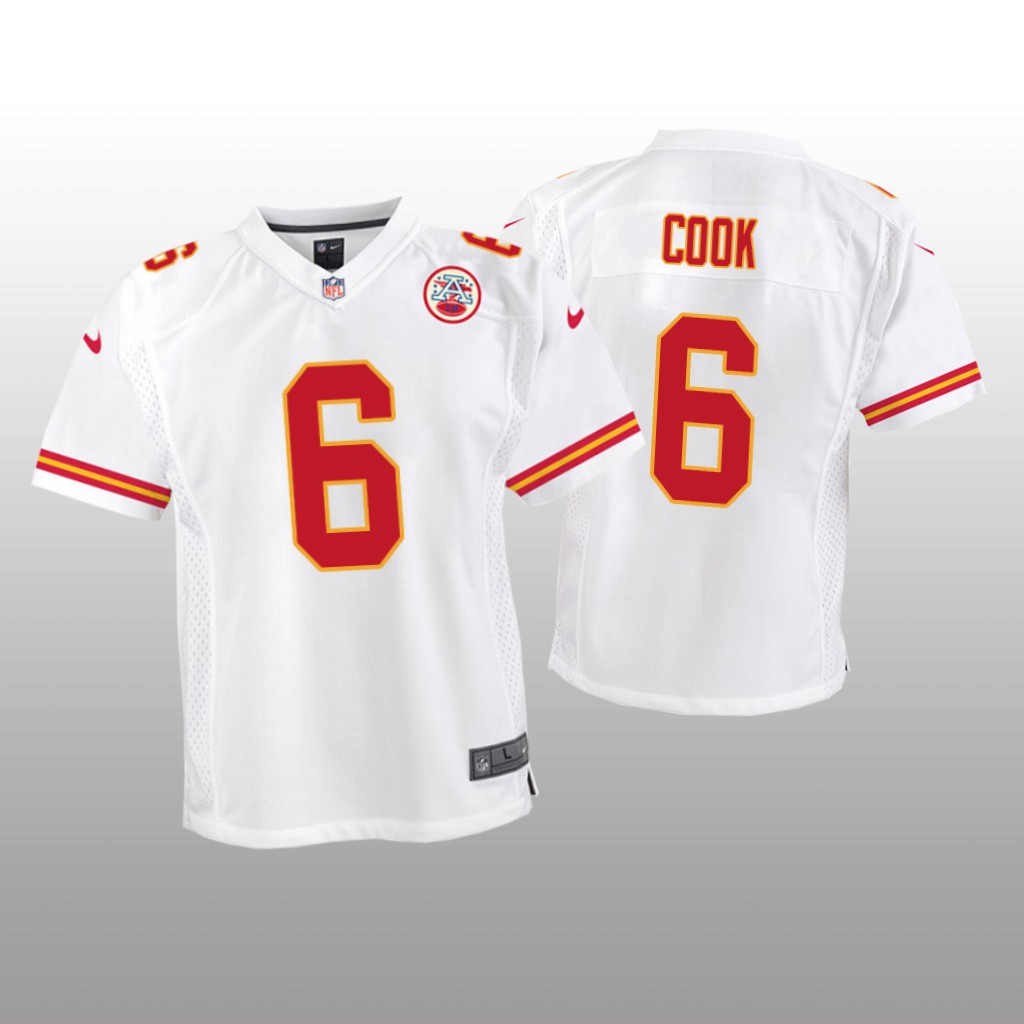 Kansas City Chiefs Bryan Cook White Jersey Game - Youth
