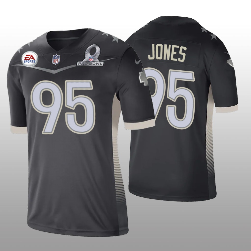 Kansas City Chiefs Chris Jones Anthracite Jersey 2021 AFC Pro Bowl Game - Men's