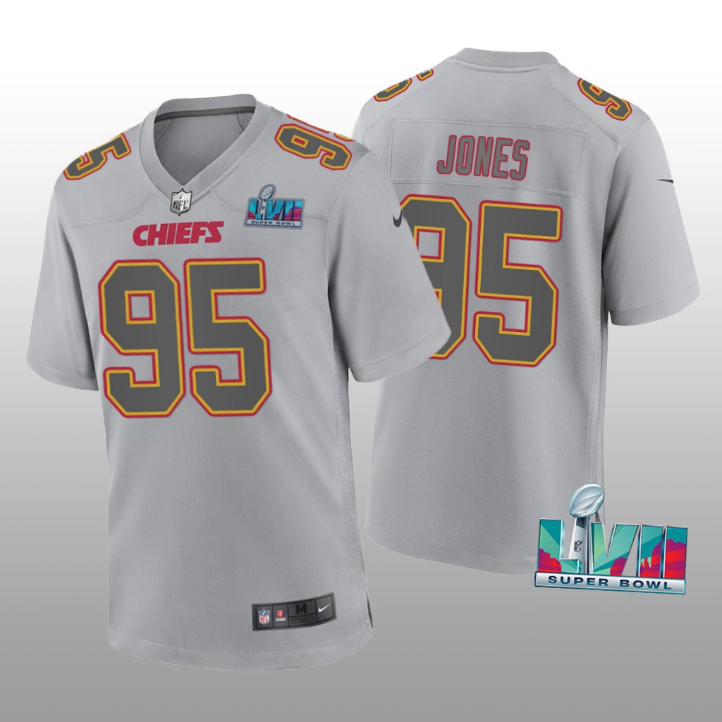 Kansas City Chiefs Chris Jones Gray Atmosphere Jersey Super Bowl LVII - Men's