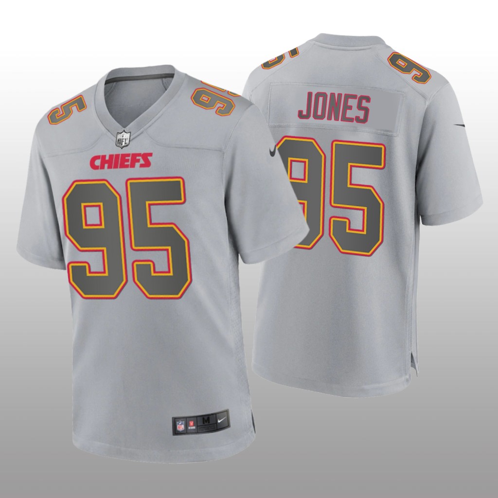Kansas City Chiefs Chris Jones Gray Jersey Atmosphere Fashion Game - Men's