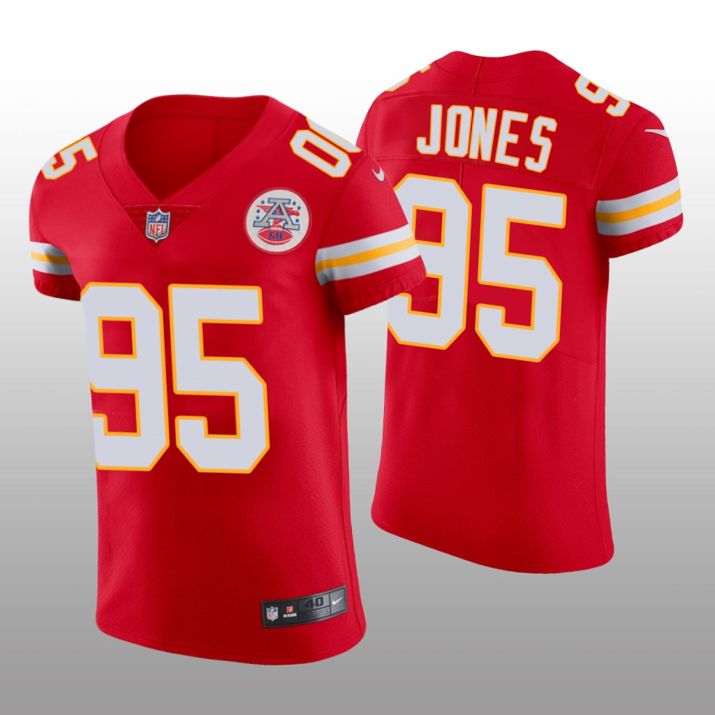 Kansas City Chiefs Chris Jones Red Jersey Vapor Elite Men's