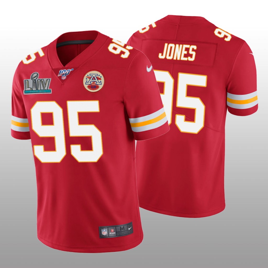 Kansas City Chiefs Chris Jones Red Vapor Limited Jersey Super Bowl LIV - Men's