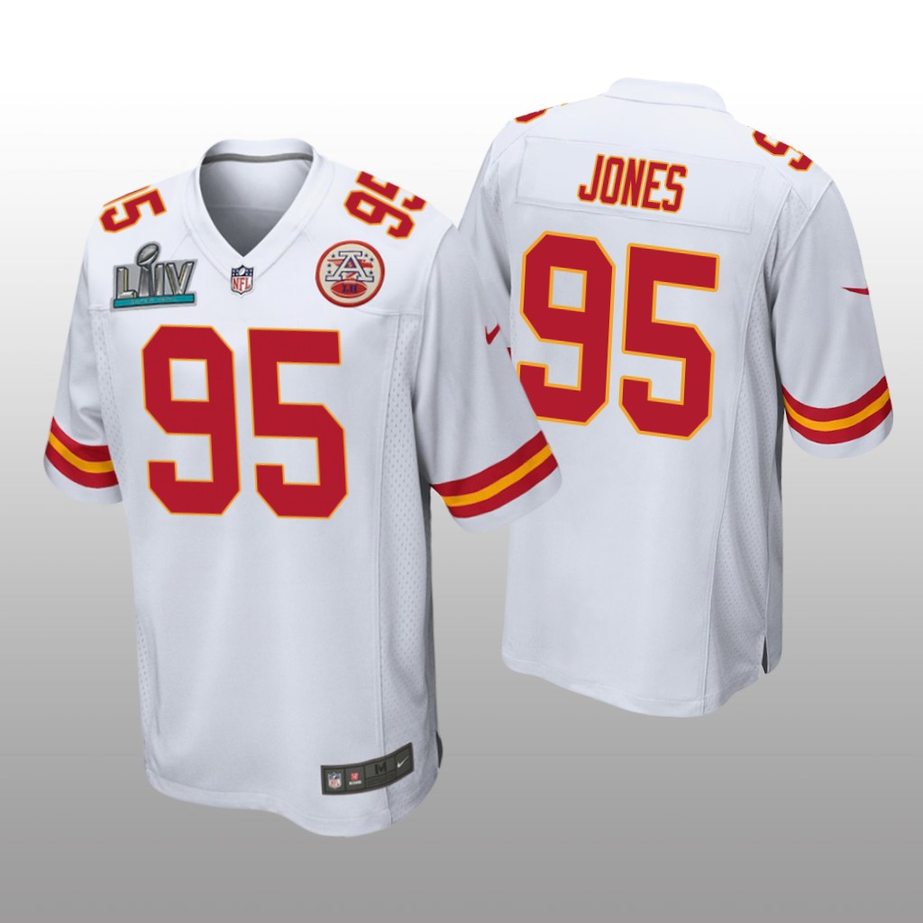 Kansas City Chiefs Chris Jones White Game Jersey Super Bowl LIV - Men's