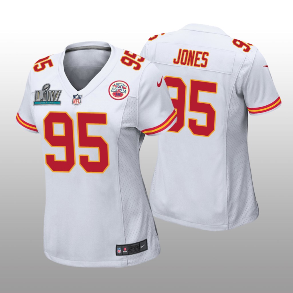 Kansas City Chiefs Chris Jones White Game Jersey Super Bowl LIV - Women's