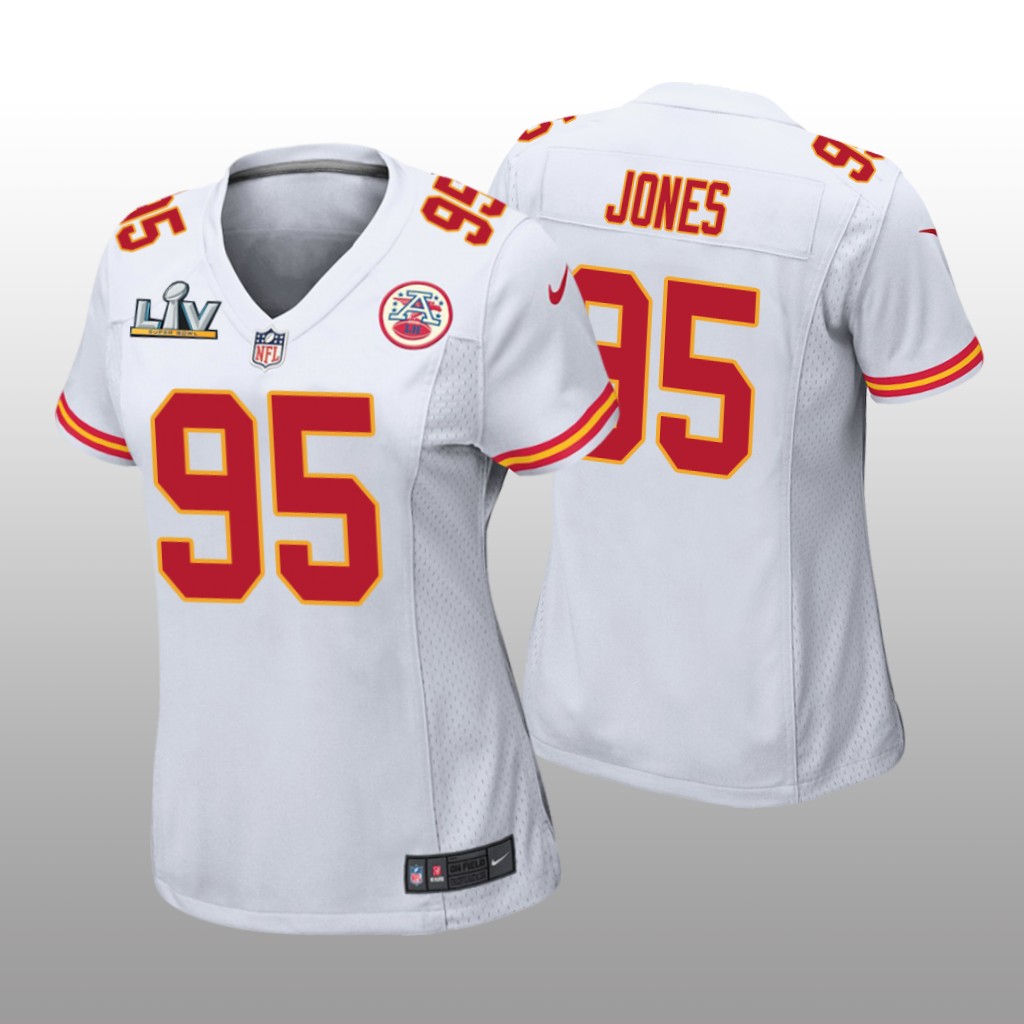 Kansas City Chiefs Chris Jones White Game Jersey Super Bowl LV - Women's