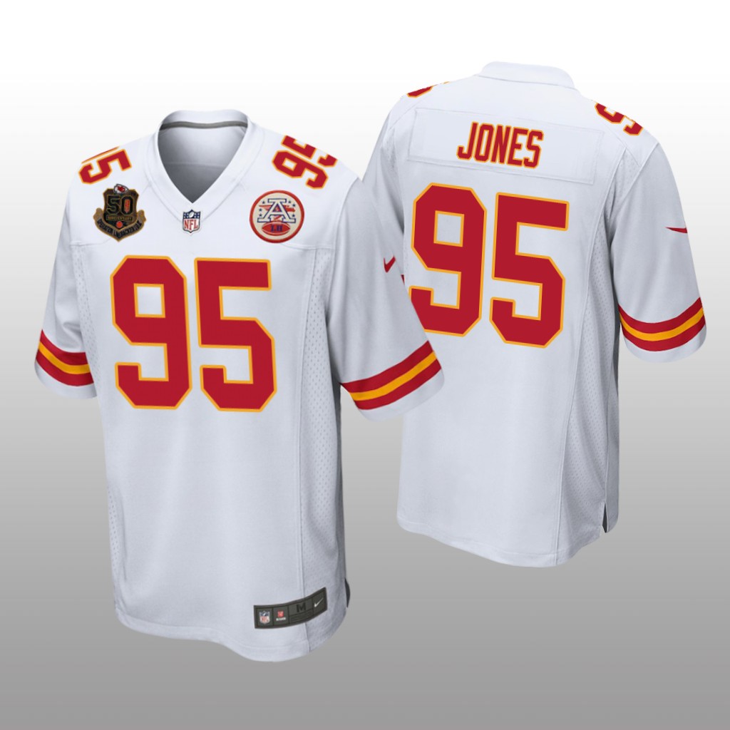 Kansas City Chiefs Chris Jones White Jersey 50th Anniversary Of Operation Linebacker - Men's