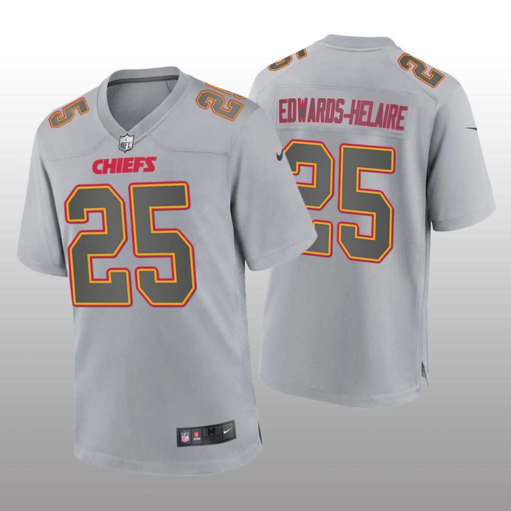 Kansas City Chiefs Clyde Edwards-Helaire Gray Jersey Atmosphere Fashion Game - Men's