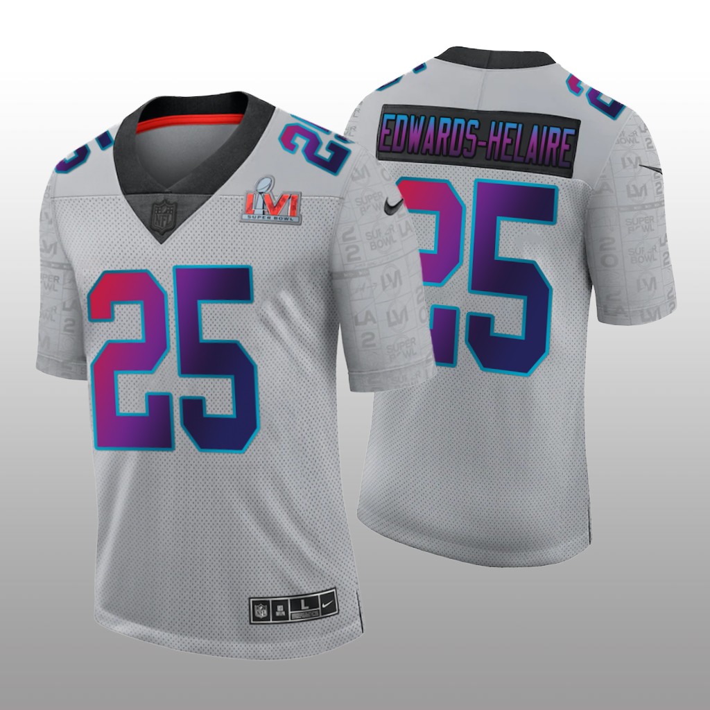 Kansas City Chiefs Clyde Edwards-Helaire Gray Limited Super Bowl LVI - Men's