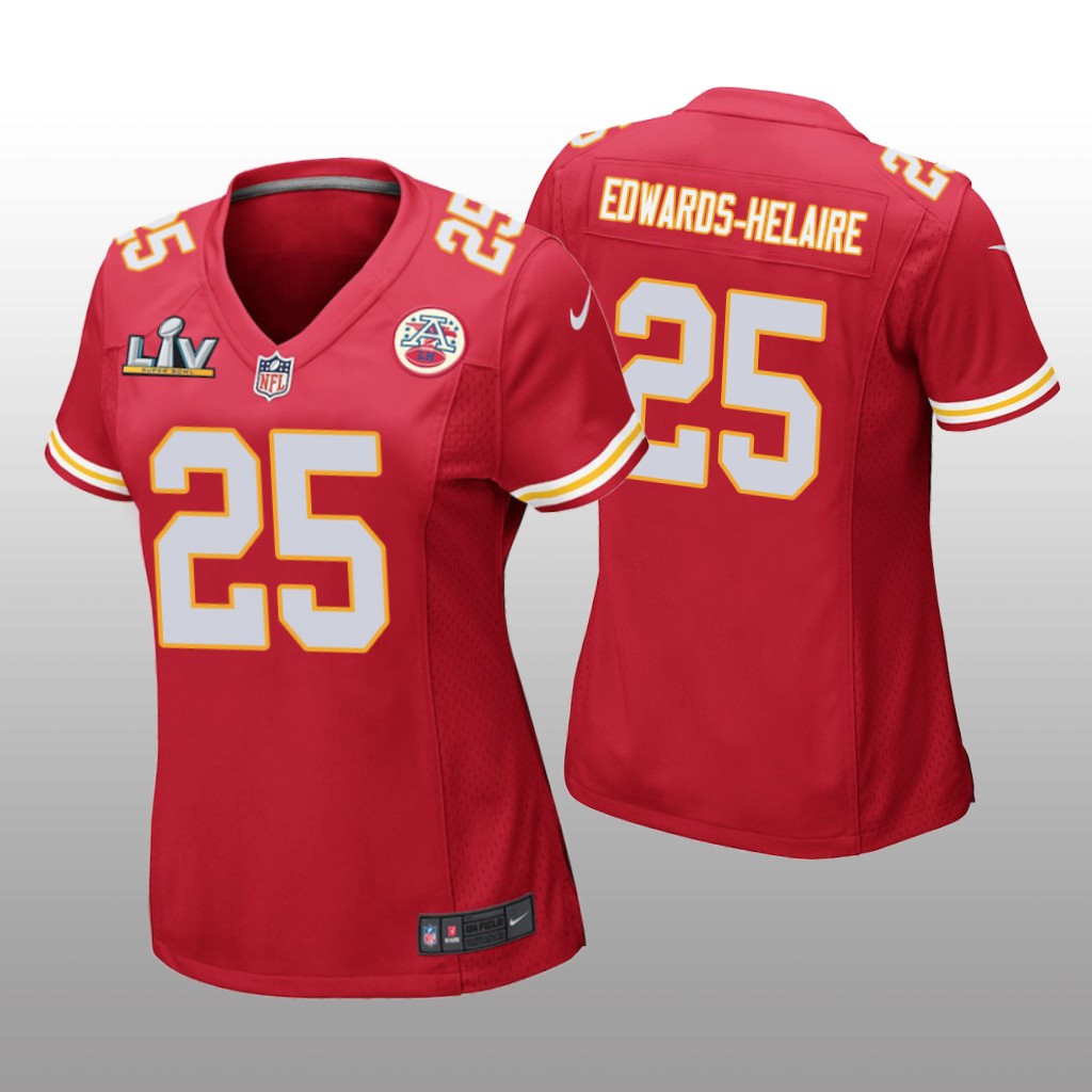 Kansas City Chiefs Clyde Edwards-Helaire Red Game Jersey Super Bowl LV - Women's