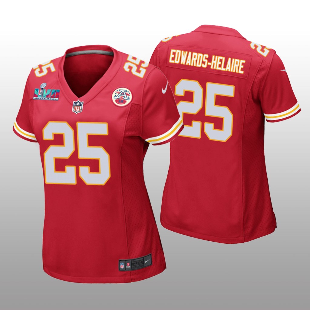 Kansas City Chiefs Clyde Edwards-Helaire Red Game Jersey Super Bowl LVII - Women's