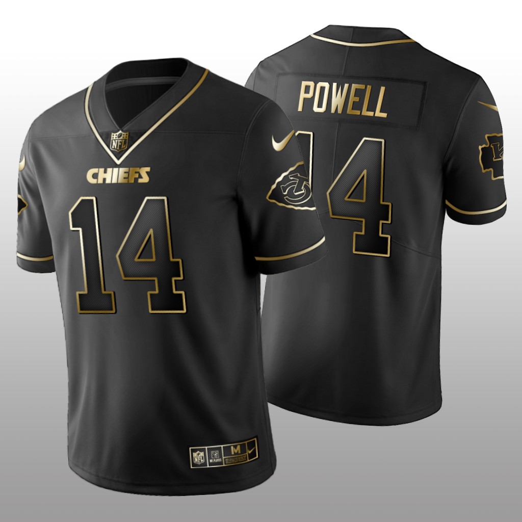 Kansas City Chiefs Cornell Powell Black Jersey Golden Edition Men's