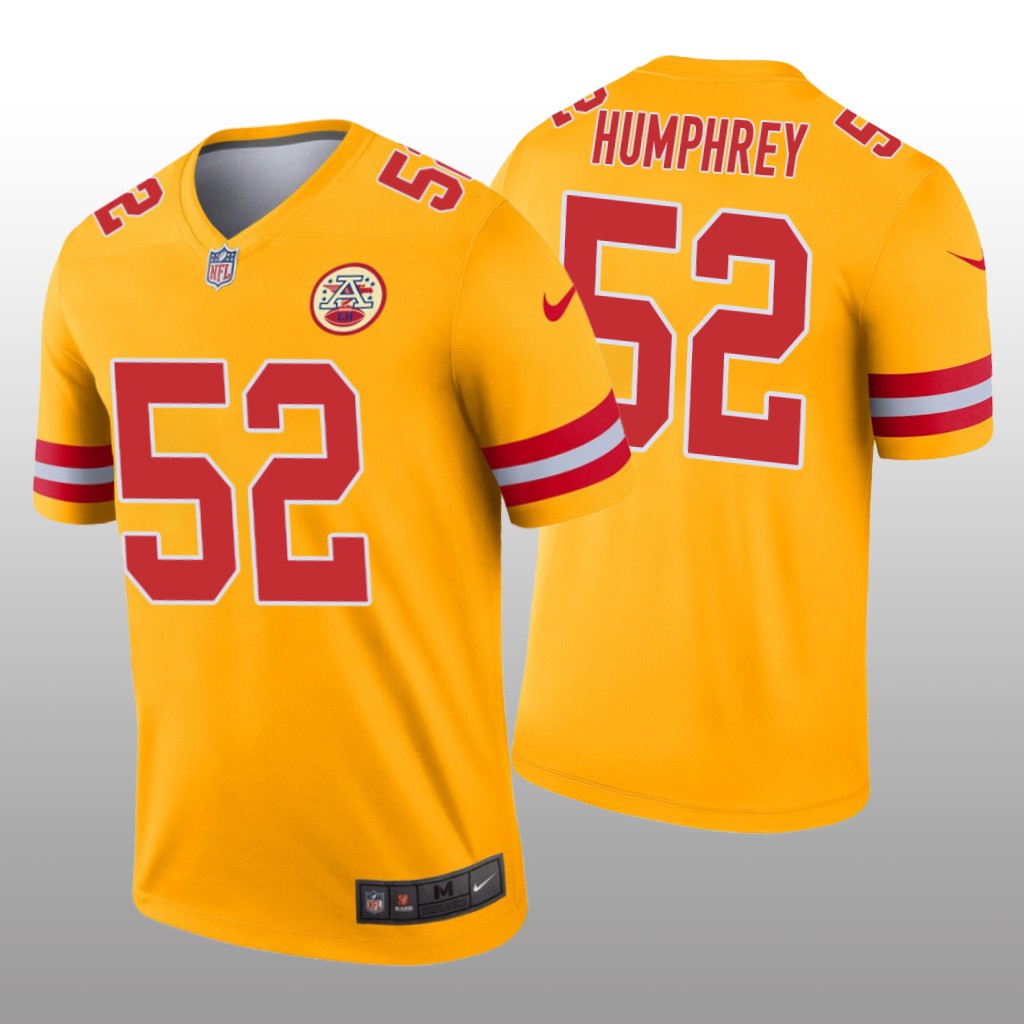 Kansas City Chiefs Creed Humphrey Gold Jersey Inverted Legend - Men's