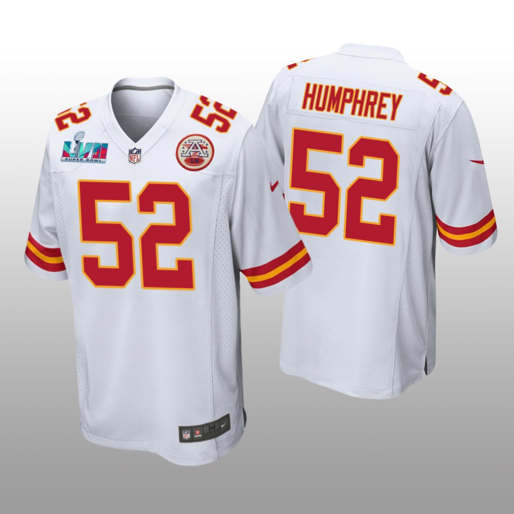 Kansas City Chiefs Creed Humphrey White Game Jersey Super Bowl LVII - Men's