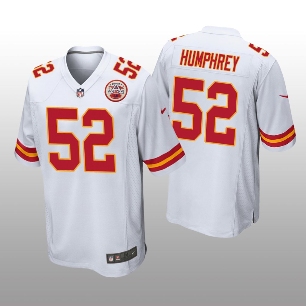 Kansas City Chiefs Creed Humphrey White Jersey Game - Men's