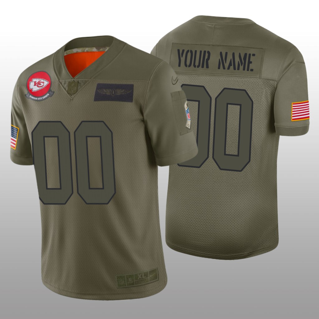 Kansas City Chiefs Custom Camo Limited Jersey 2019 Salute to Service - Men's