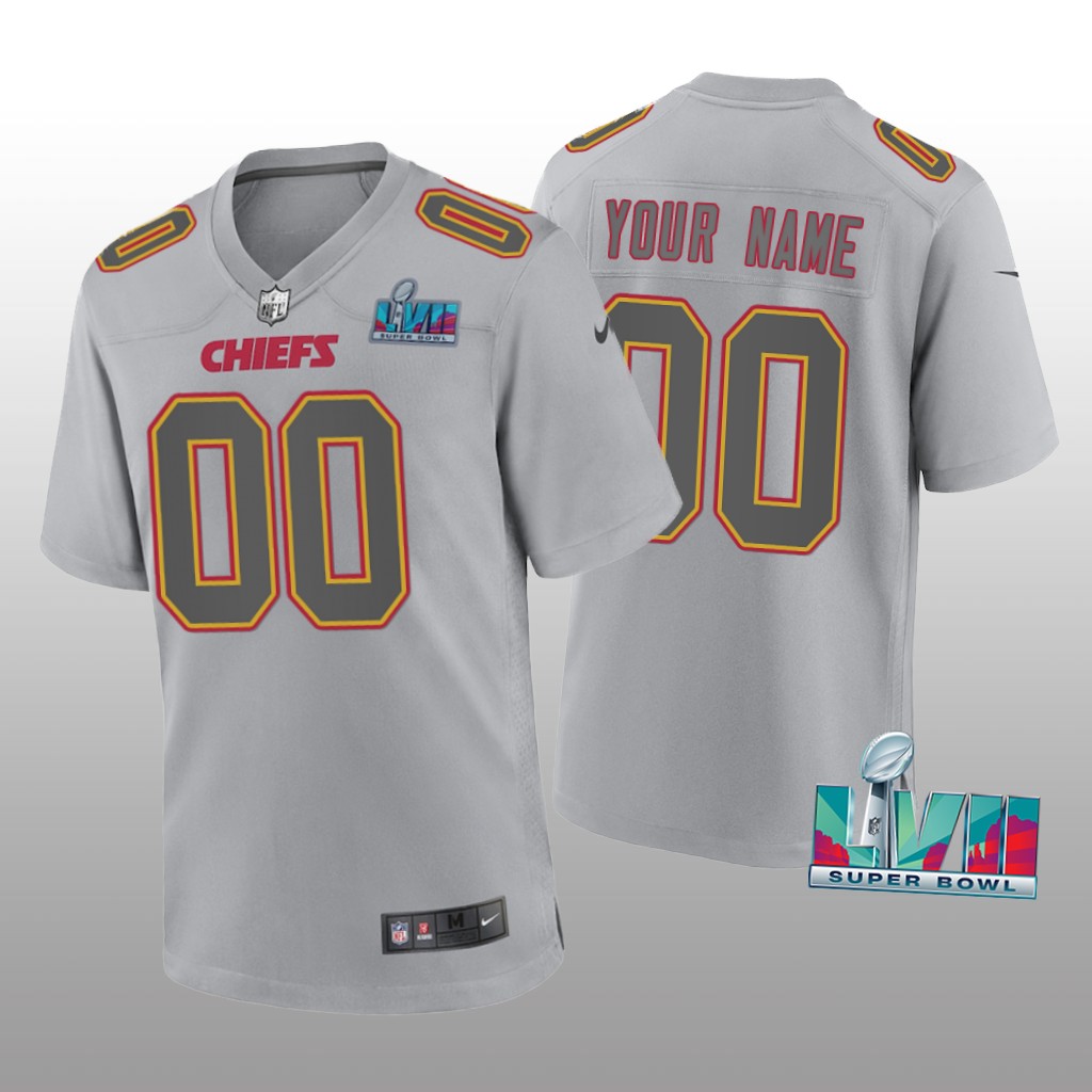 Kansas City Chiefs Custom Gray Atmosphere Jersey Super Bowl LVII - Men's