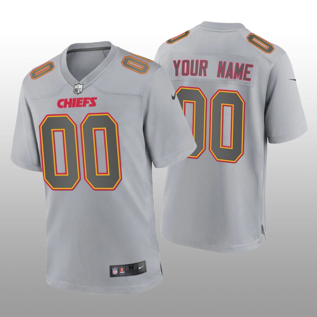 Kansas City Chiefs Custom Gray Jersey Atmosphere Fashion Game - Men's