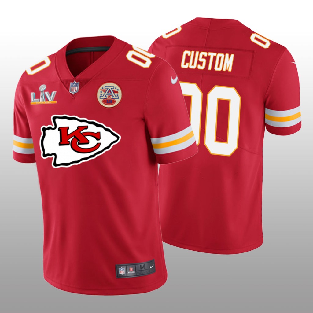Kansas City Chiefs Custom Red Team Logo Super Bowl LV - Men's