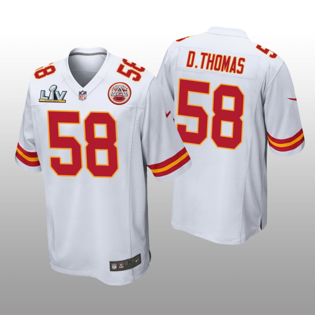 Kansas City Chiefs Derrick Thomas White Game Jersey Super Bowl LV - Men's