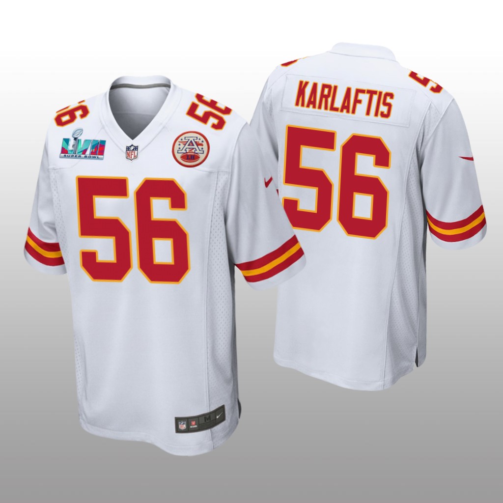 Kansas City Chiefs George Karlaftis White Game Jersey Super Bowl LVII - Men's