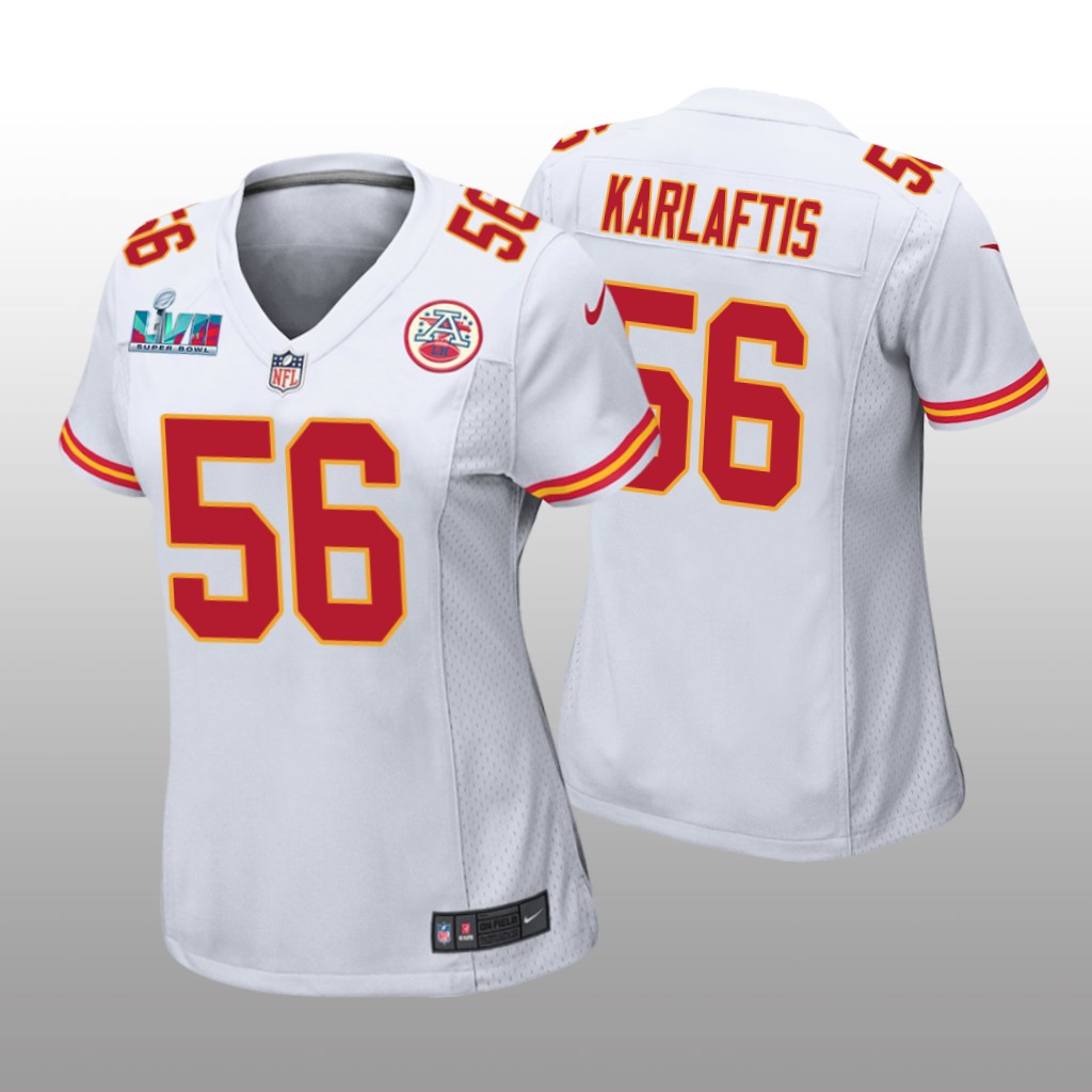 Kansas City Chiefs George Karlaftis White Game Jersey Super Bowl LVII - Women's