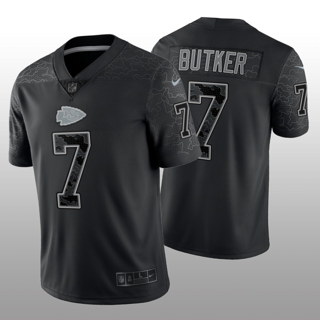 Kansas City Chiefs Harrison Butker Black Jersey Reflective Limited  - Men's