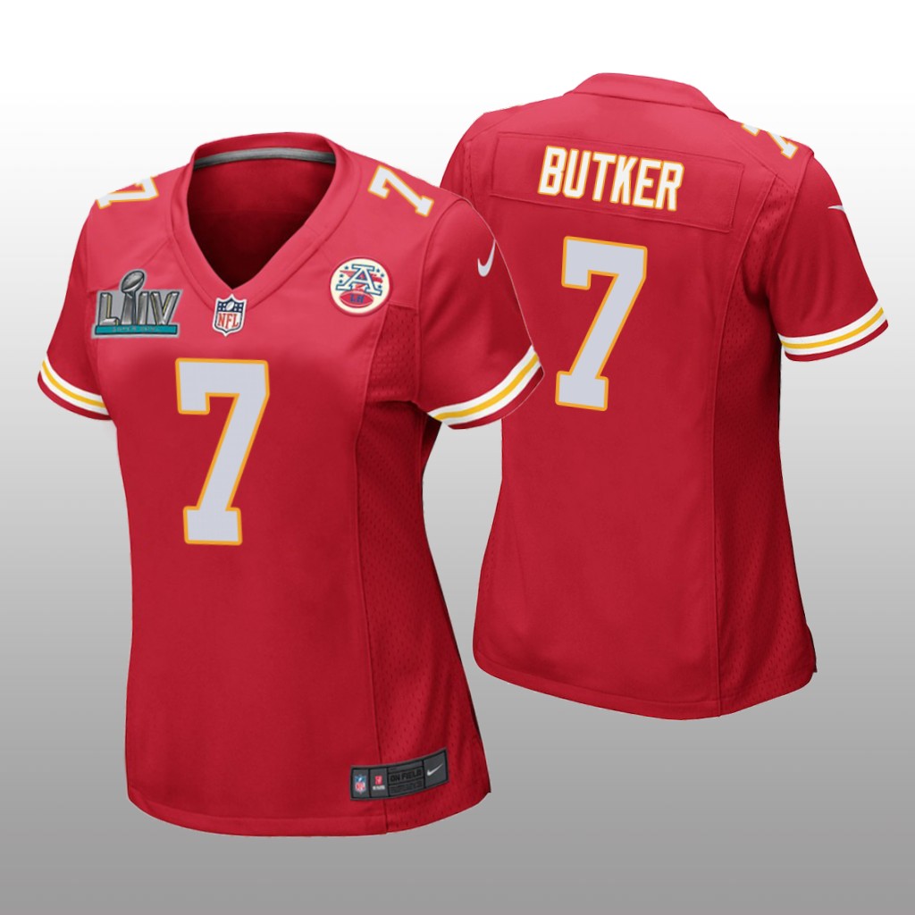 Kansas City Chiefs Harrison Butker Red Game Jersey Super Bowl LIV - Women's