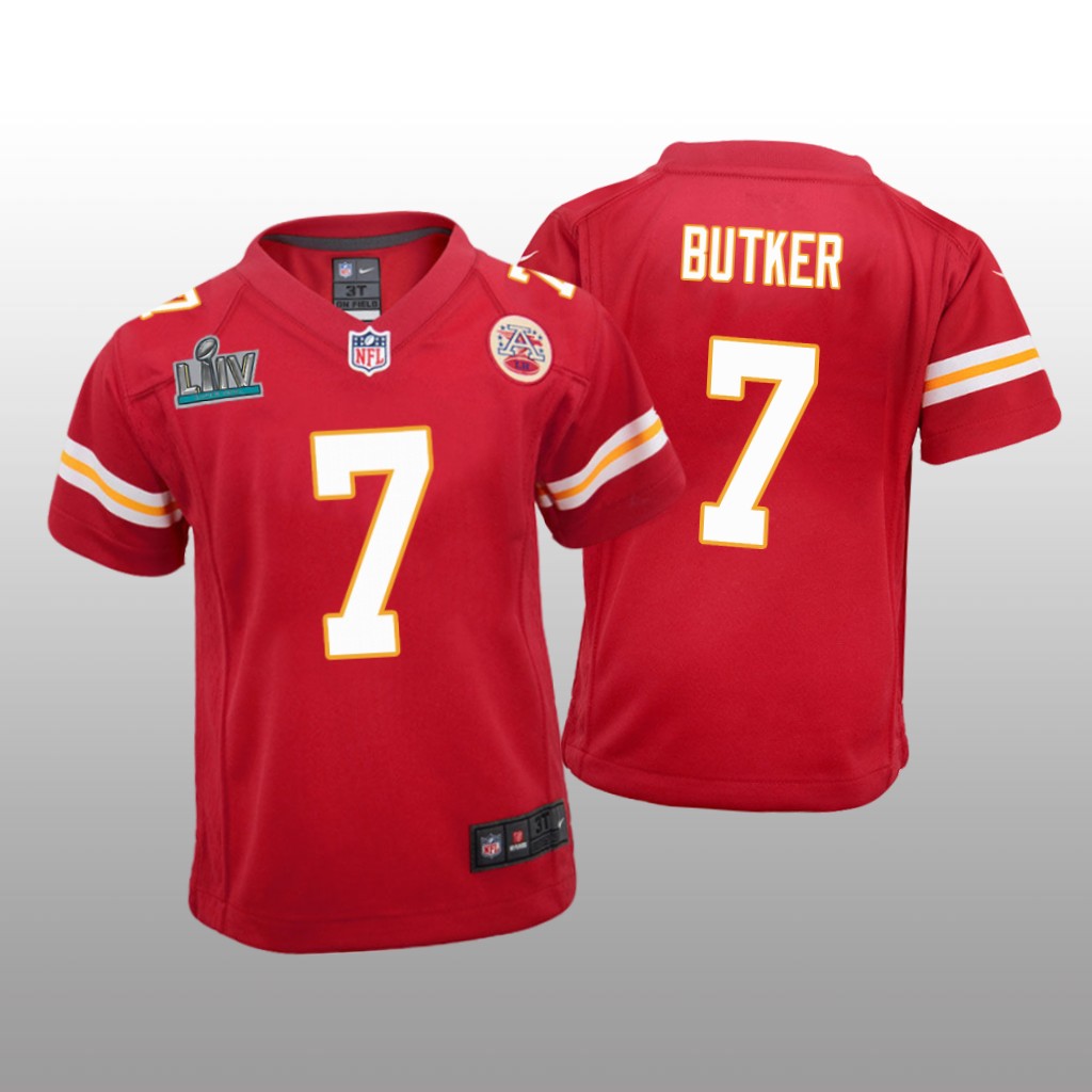 Kansas City Chiefs Harrison Butker Red Game Jersey Super Bowl LIV - Youth
