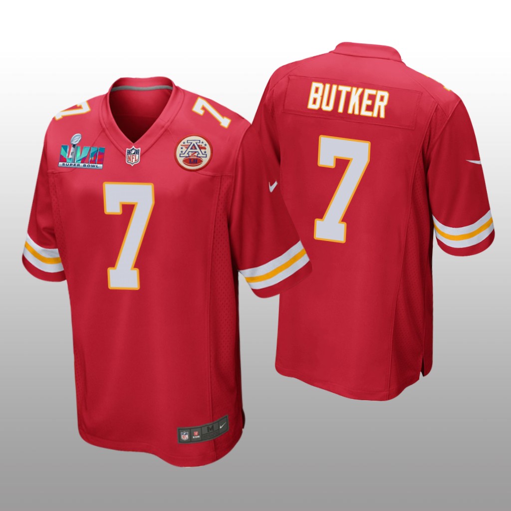 Kansas City Chiefs Harrison Butker Red Game Jersey Super Bowl LVII - Men's