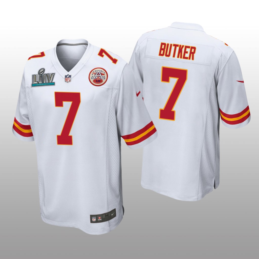 Kansas City Chiefs Harrison Butker White Game Jersey Super Bowl LIV - Men's