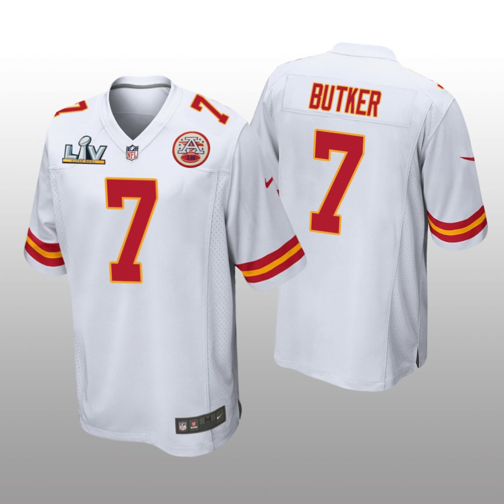 Kansas City Chiefs Harrison Butker White Game Jersey Super Bowl LV - Men's