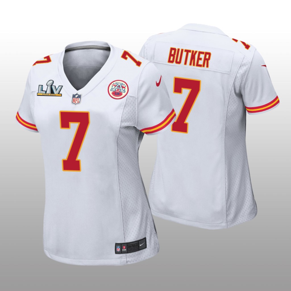 Kansas City Chiefs Harrison Butker White Game Jersey Super Bowl LV - Women's