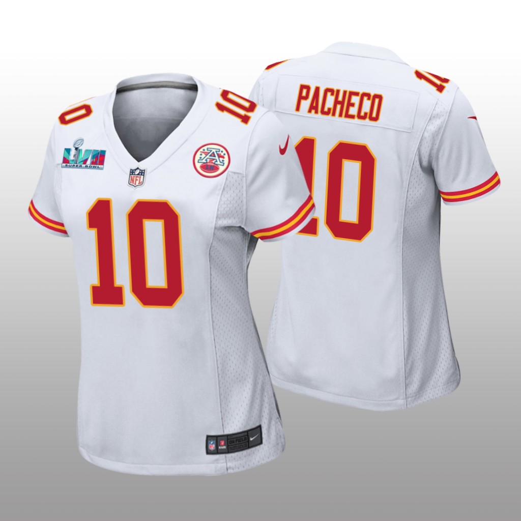 Kansas City Chiefs Isaih Pacheco White Game Jersey Super Bowl LVII - Women's