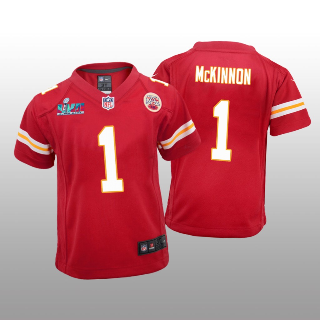 Kansas City Chiefs Jerick McKinnon Red Game Jersey Super Bowl LVII - Youth