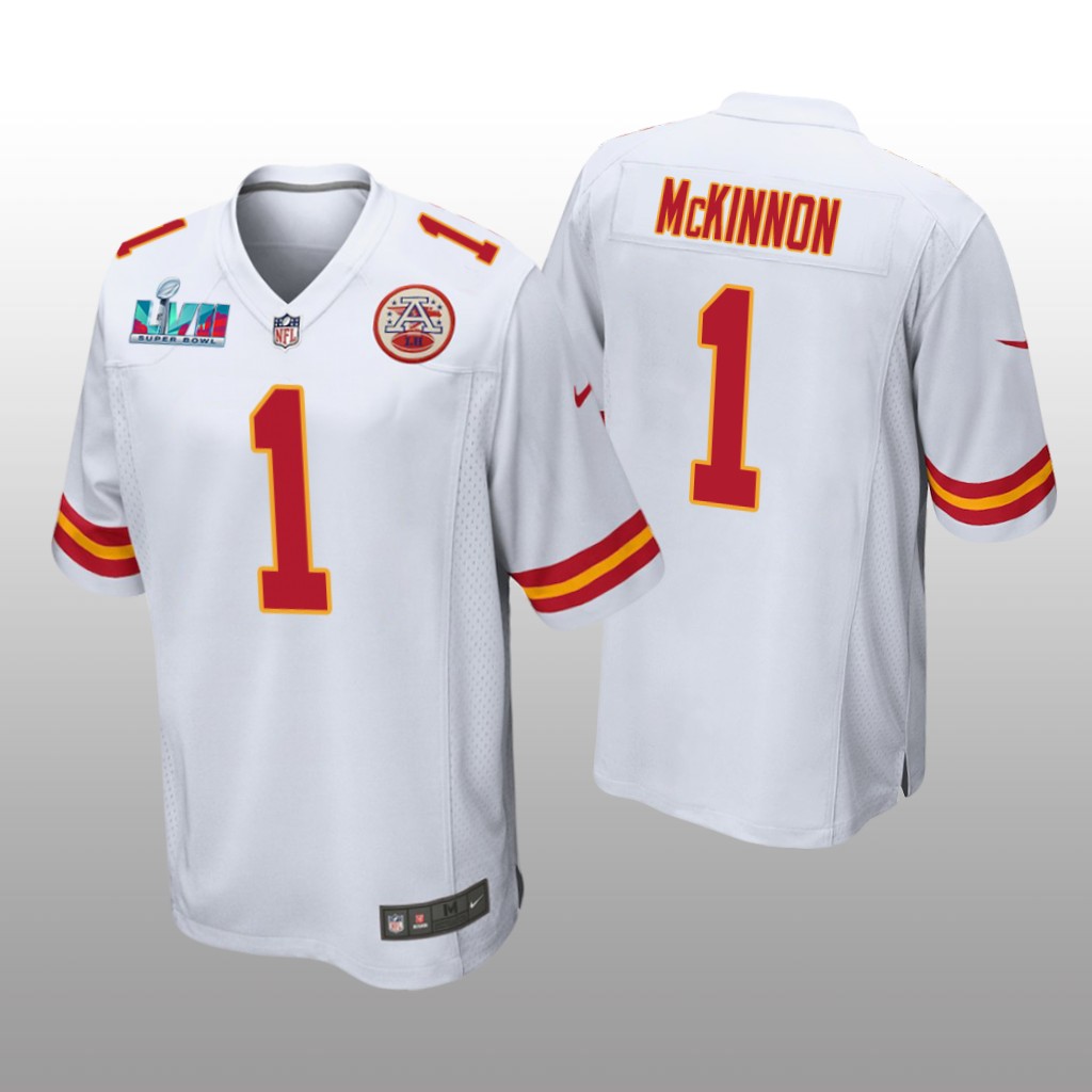 Kansas City Chiefs Jerick McKinnon White Game Jersey Super Bowl LVII - Men's